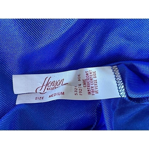 90S Nylon Nightgown Henson Kickernick Royal Blue Size Medium - Picture 8 of 8